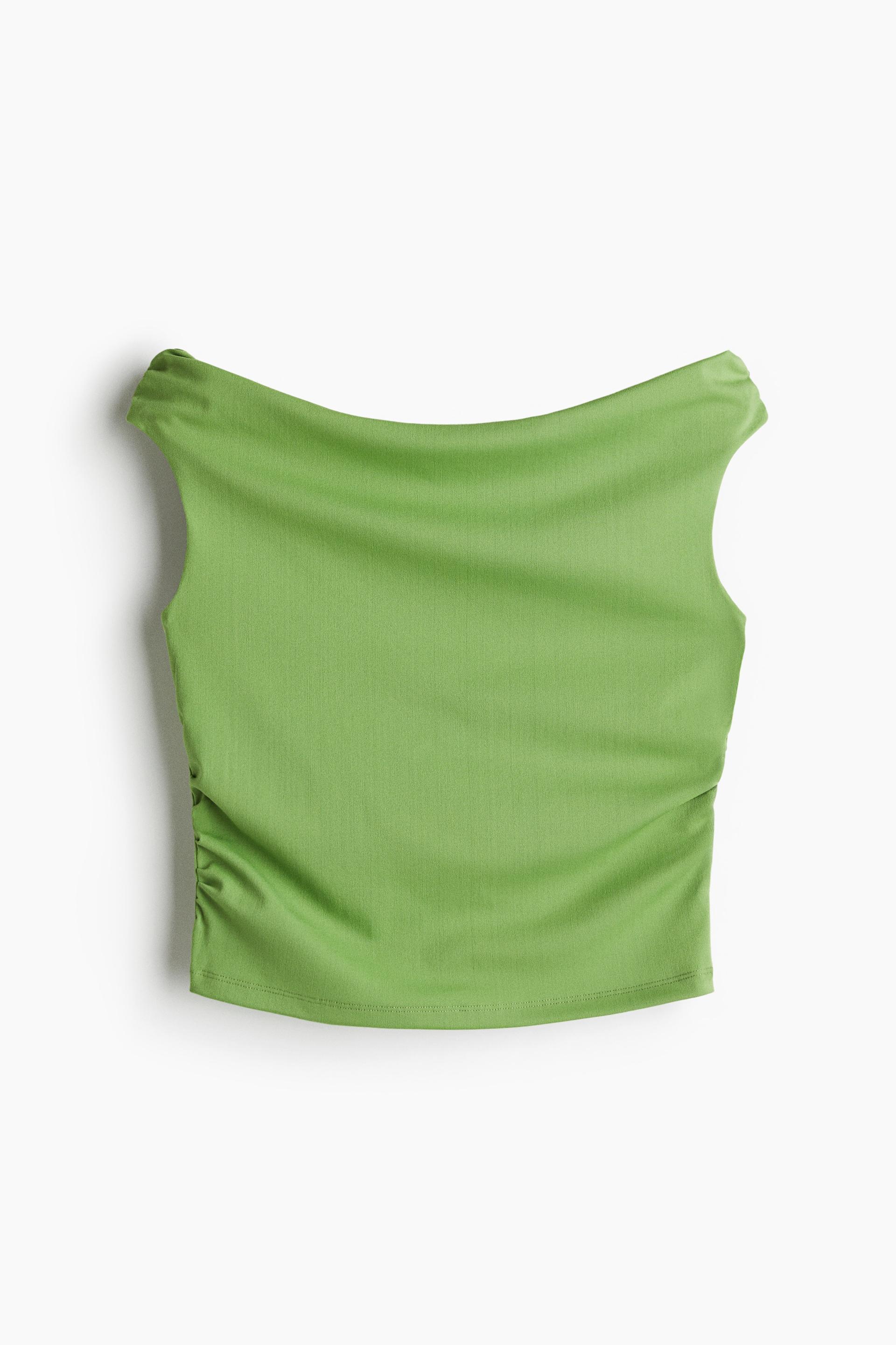 draped off-the-shoulder top