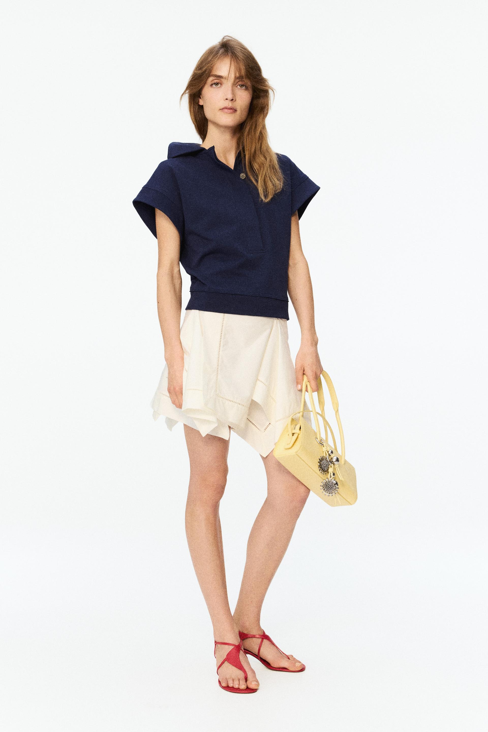 draped-panel wrap skirt