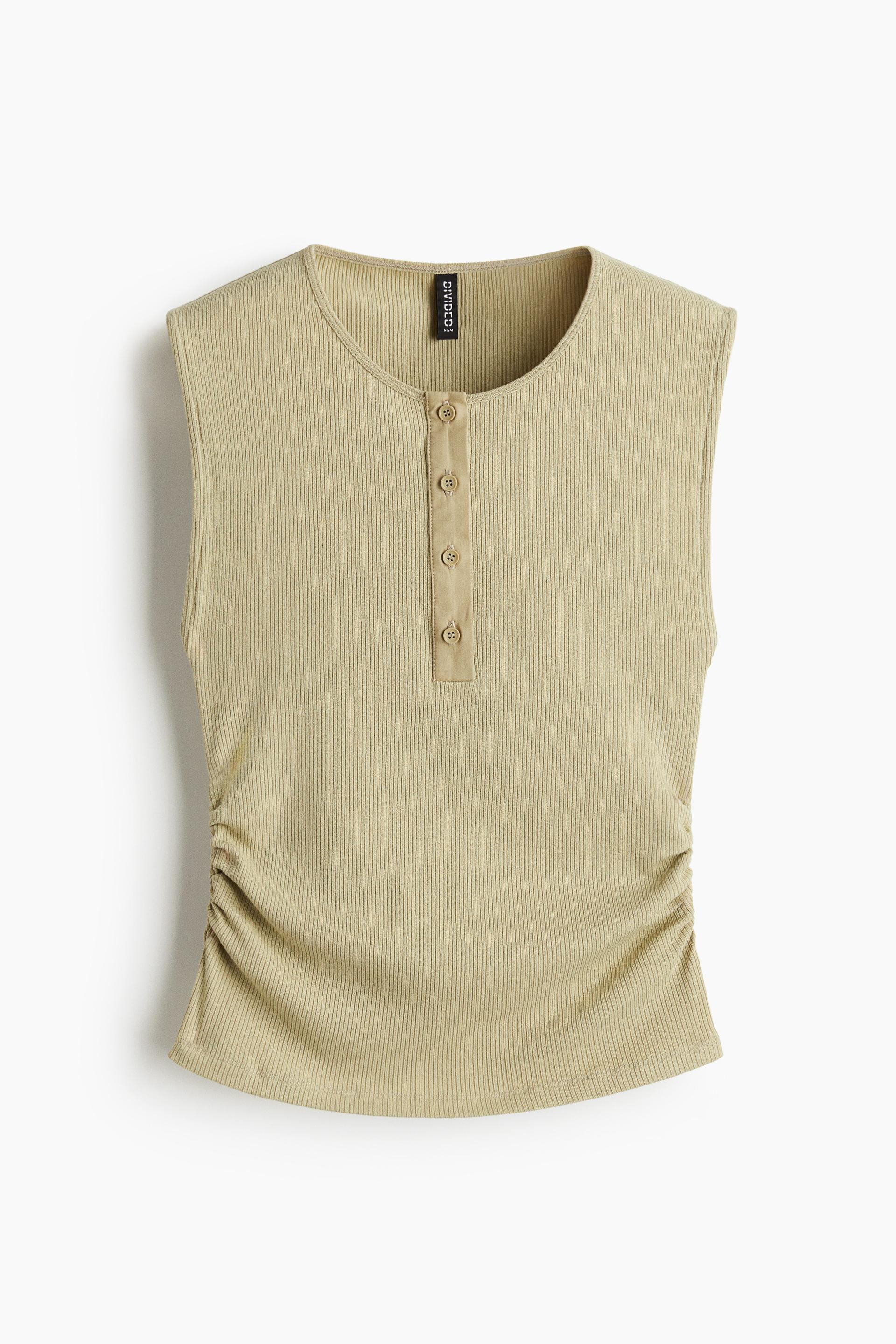 draped sleeveless top