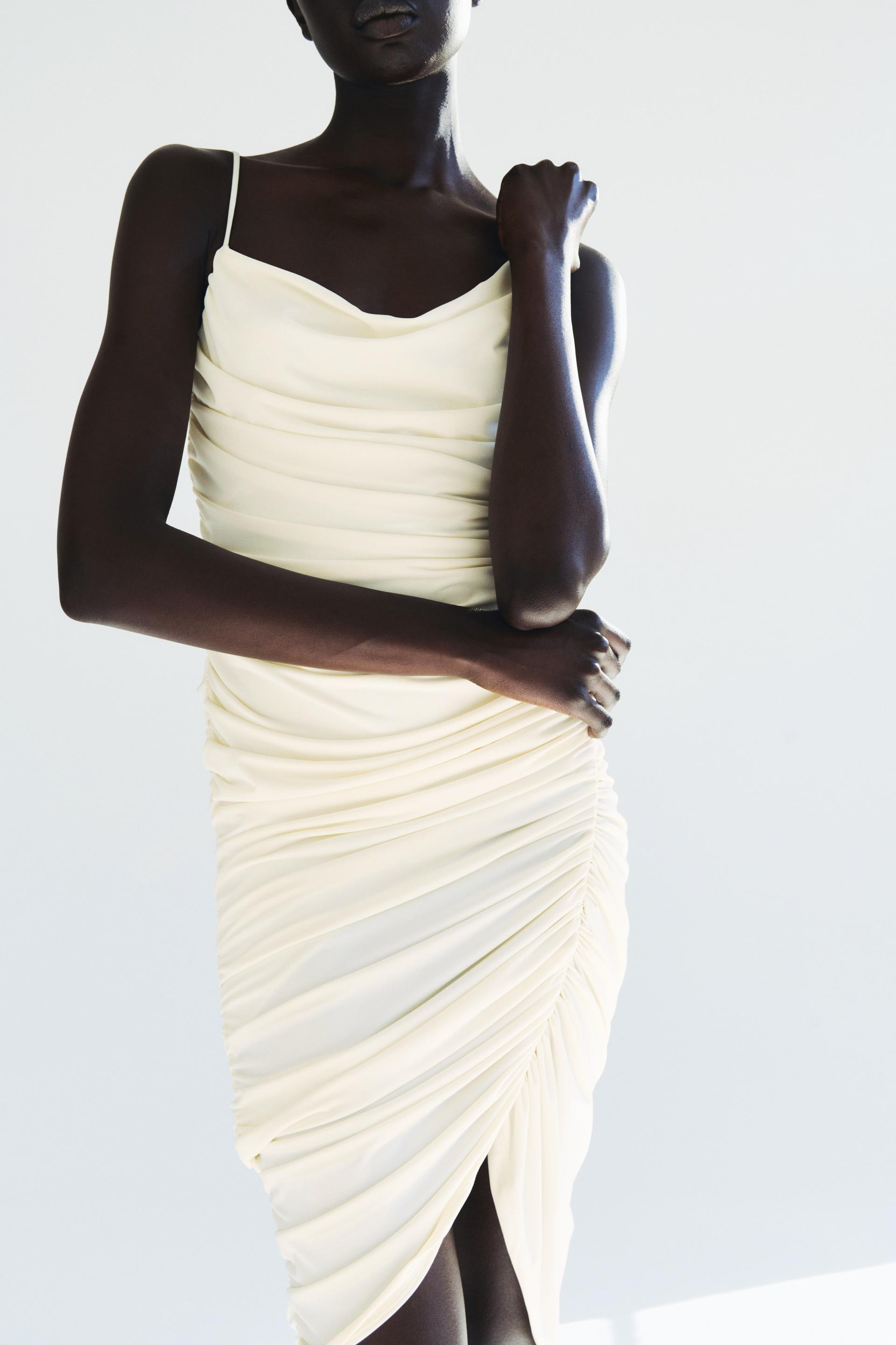 draped strappy dress