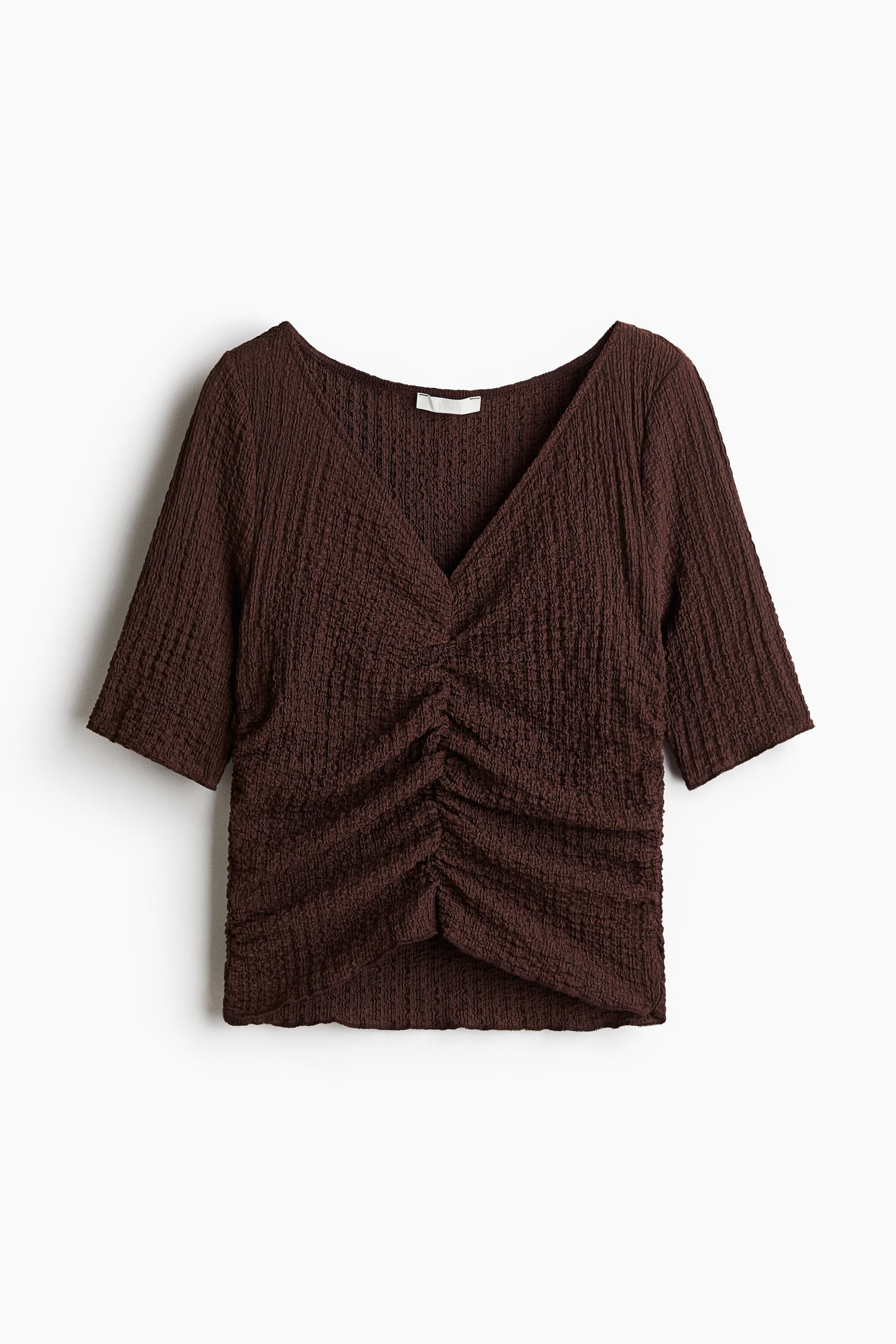 draped textured top