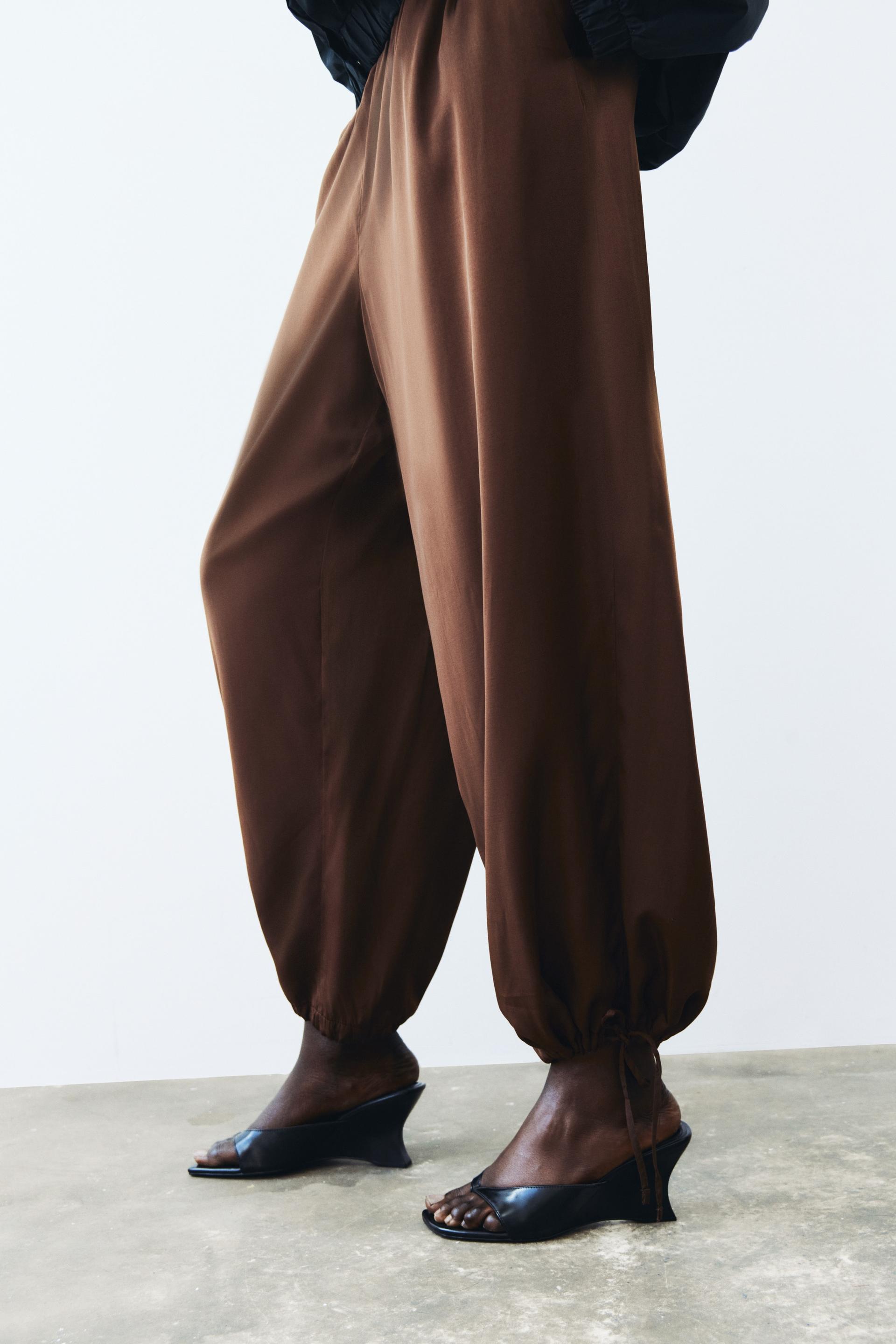drawstring-detail balloon-leg pants