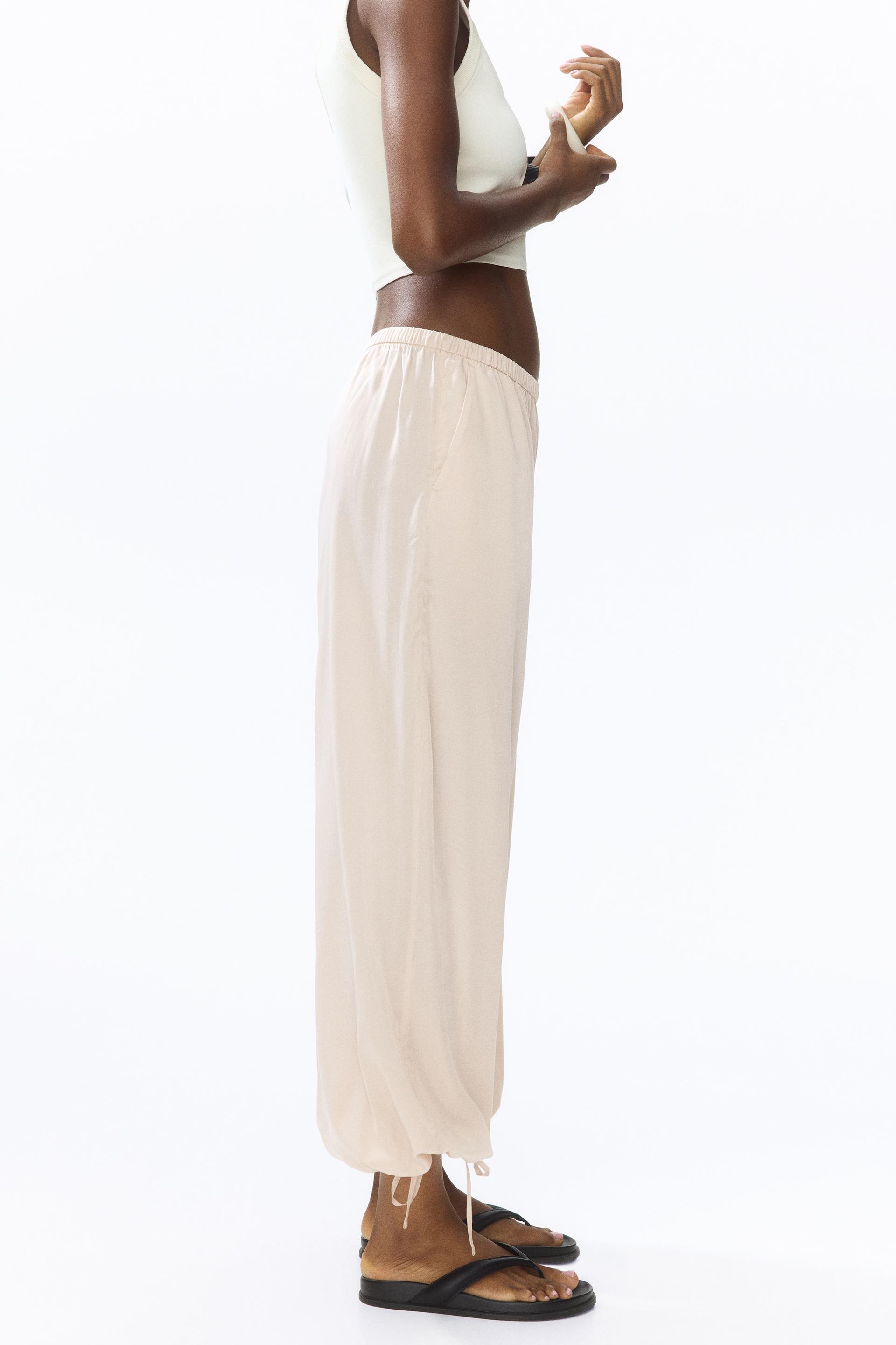 drawstring-detail balloon-leg pants