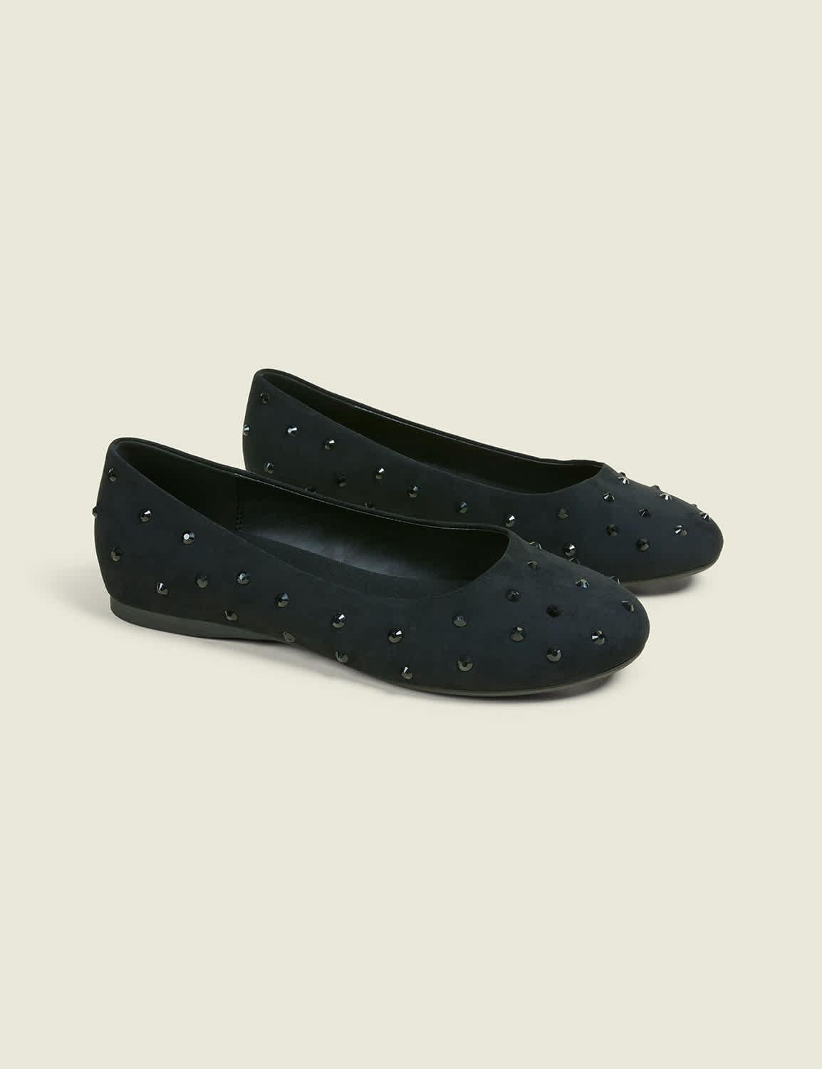 dream cloud rhinestone ballet flat