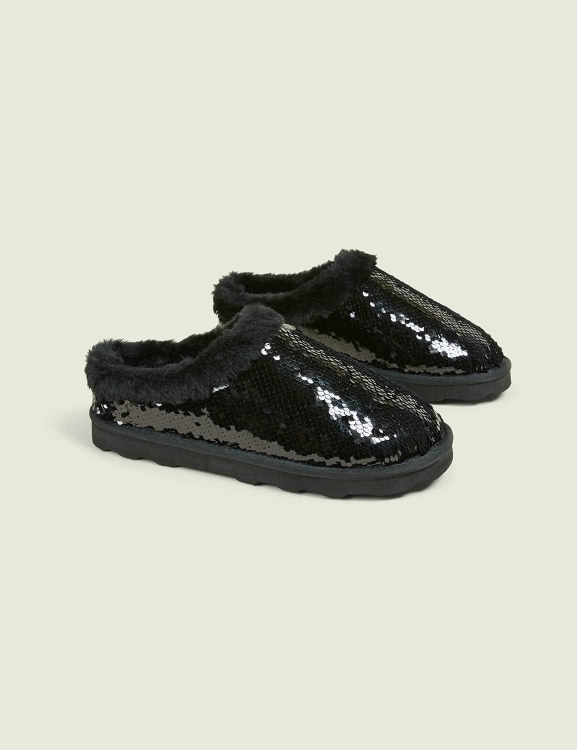 dream cloud sequin clog slipper