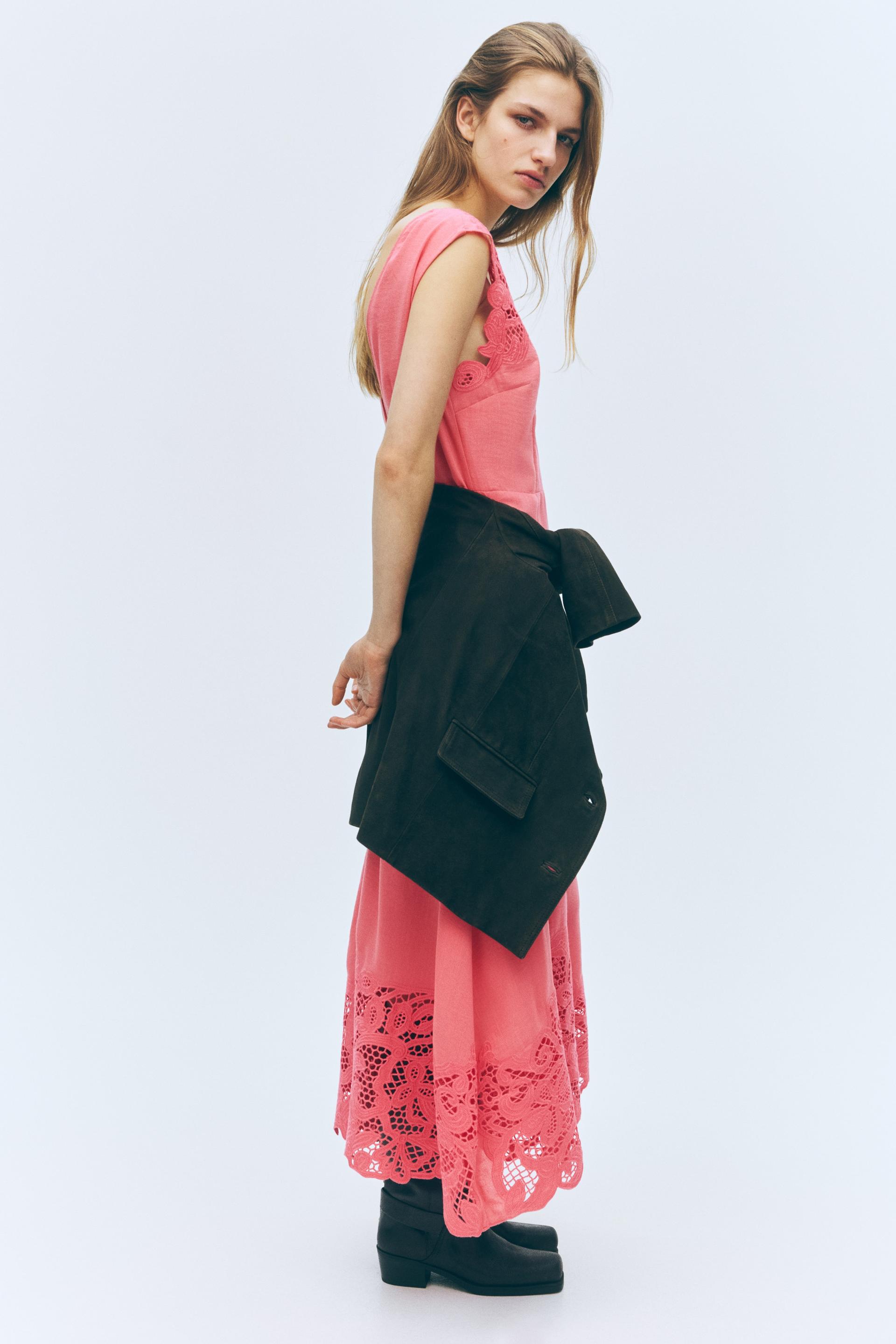 dress with eyelet embroidery