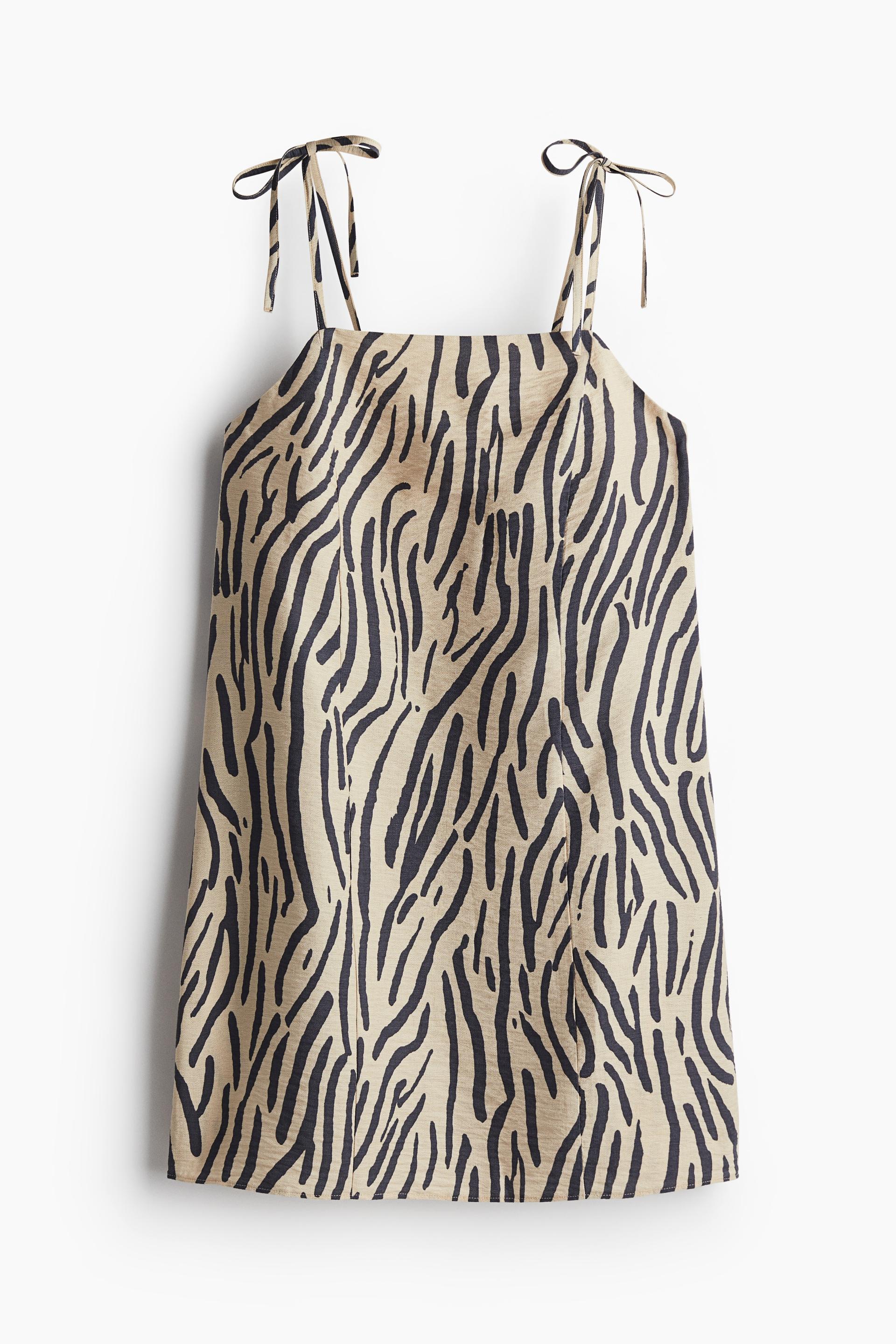 dress with tie shoulder straps