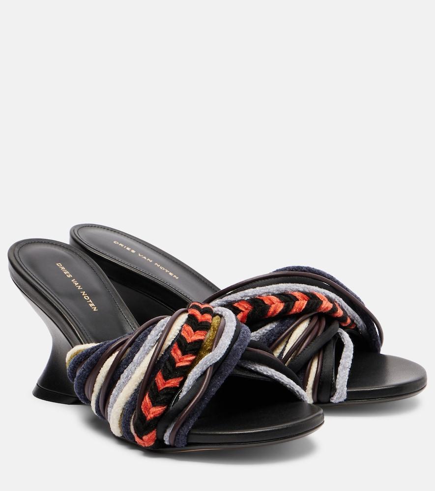 dries van noten 75 braided wedge mules