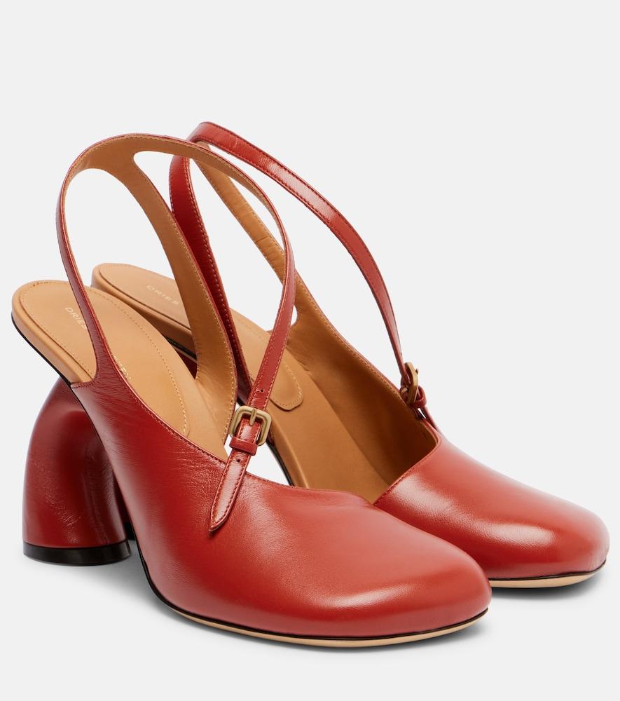 dries van noten 95 leather slingback pumps