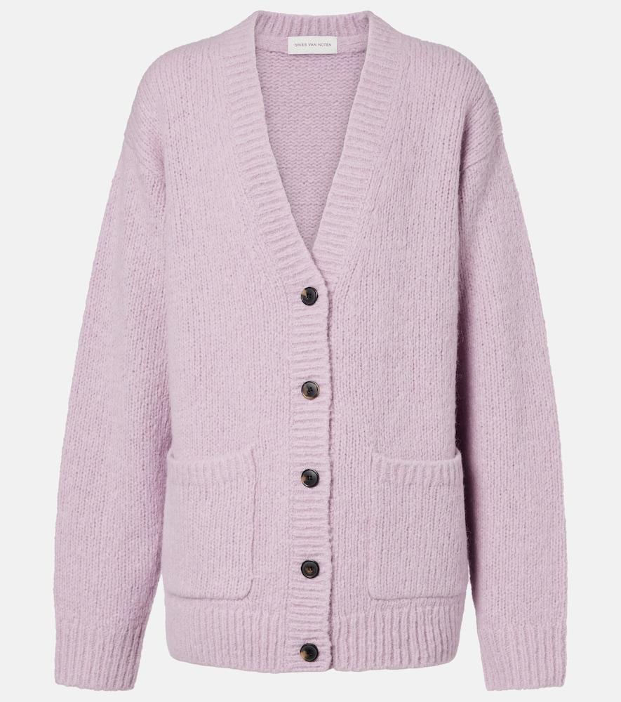 dries van noten alpaca and wool-blend cardigan