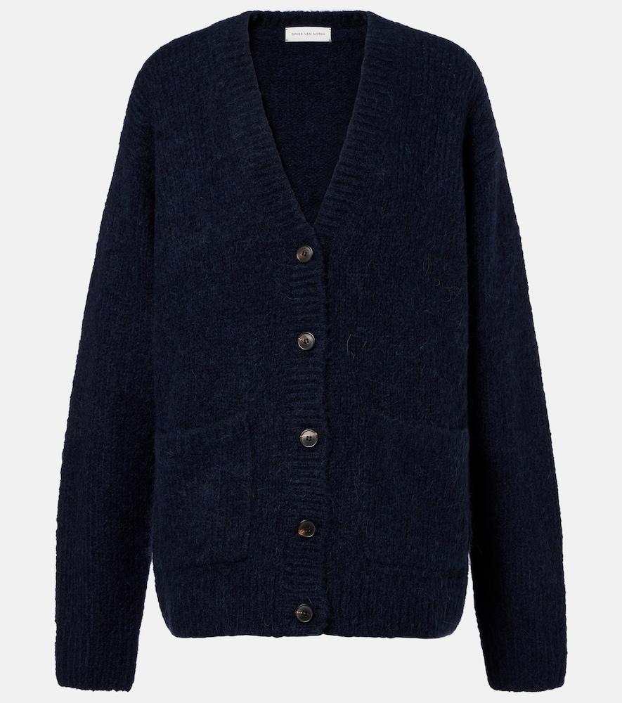 dries van noten alpaca and wool-blend cardigan