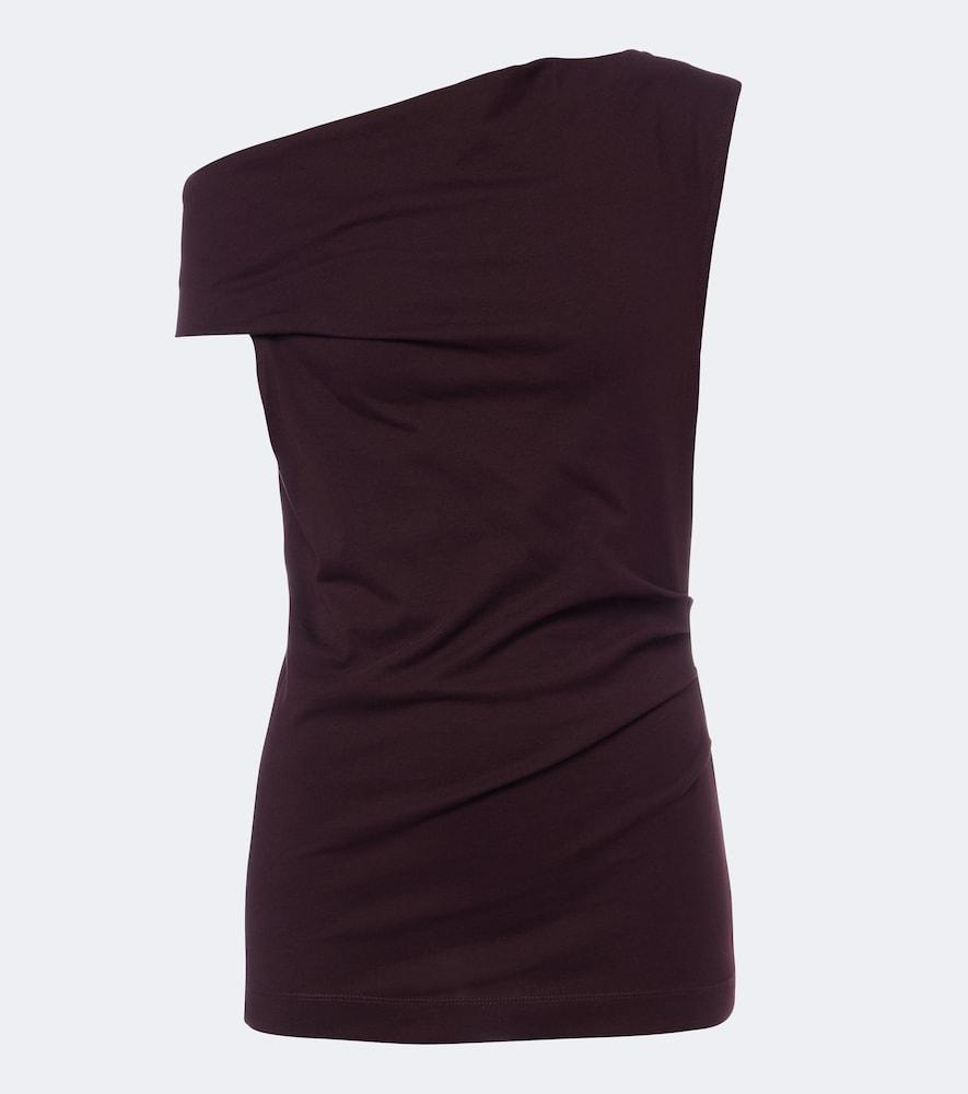 dries van noten asymmetric cotton jersey top