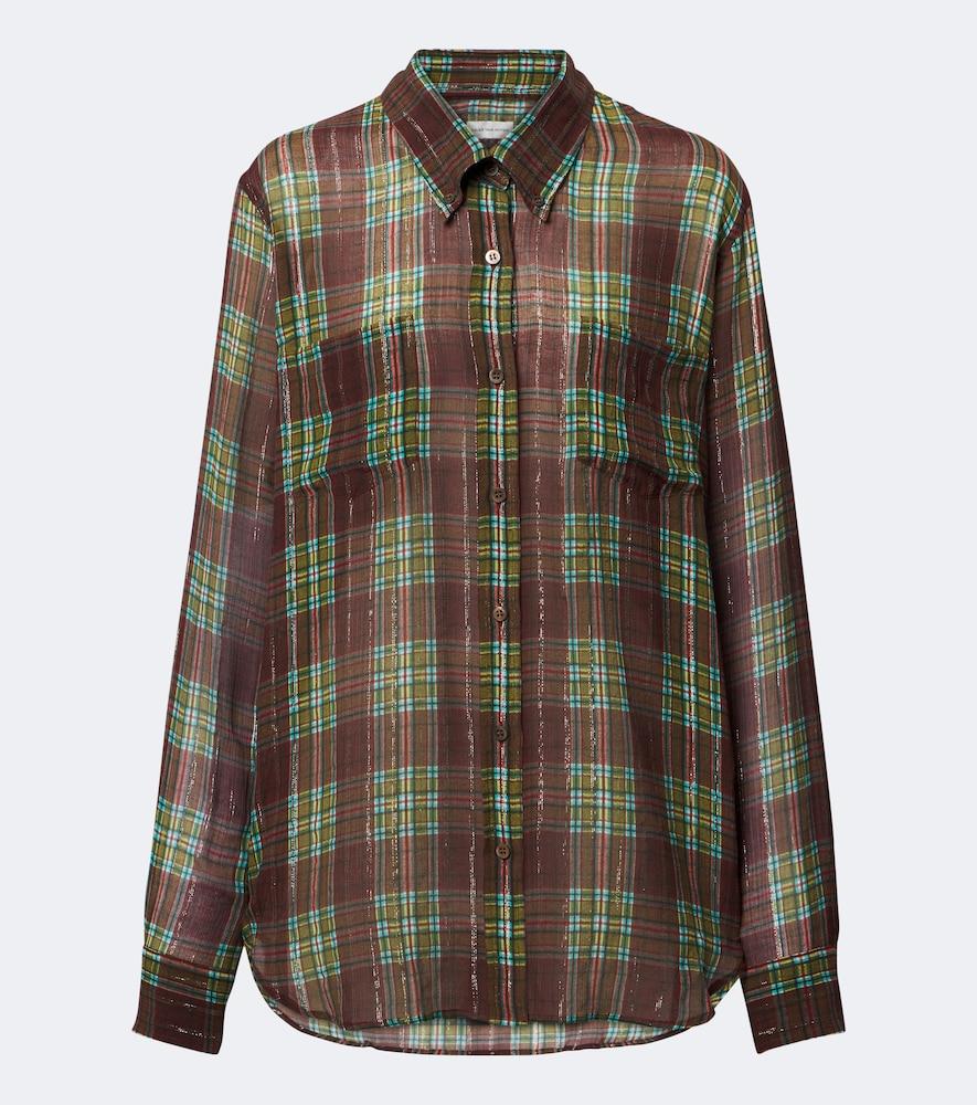 dries van noten checked shirt