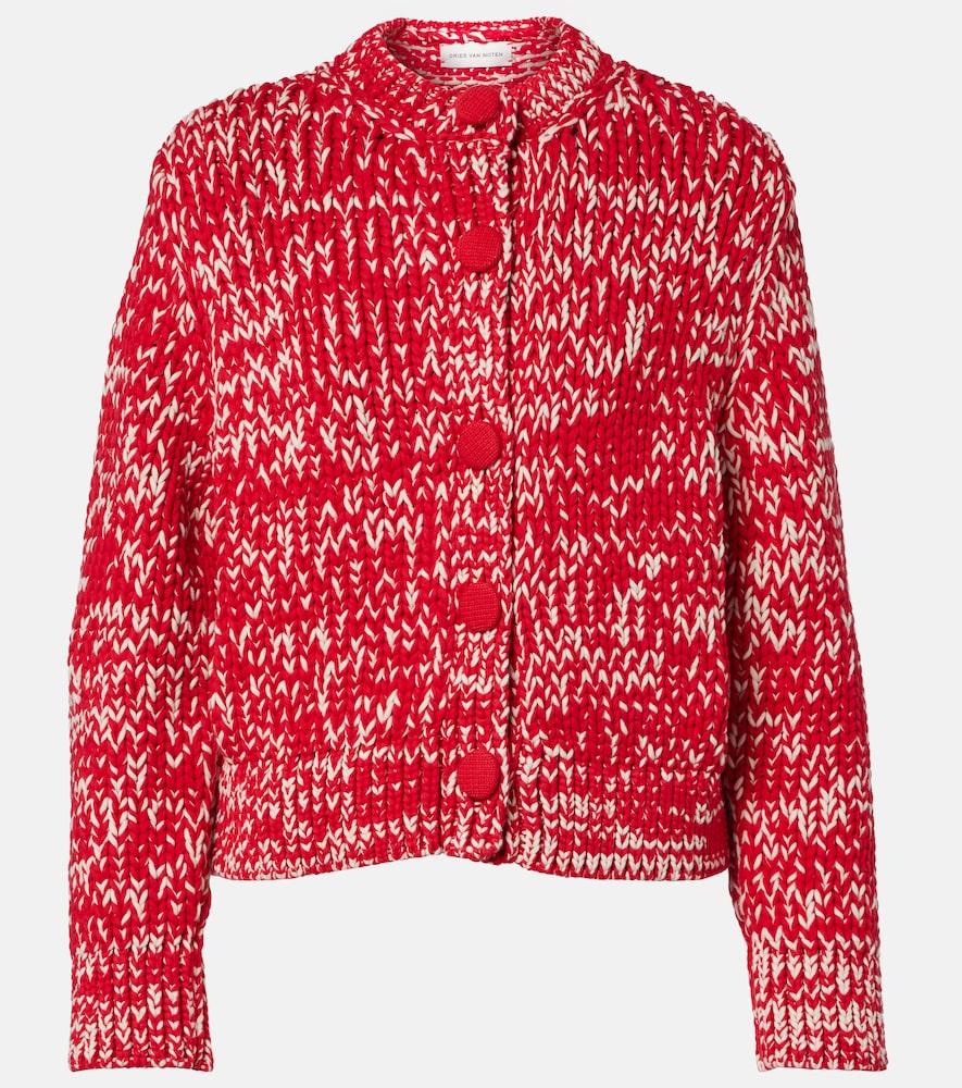 dries van noten cotton-blend cardigan