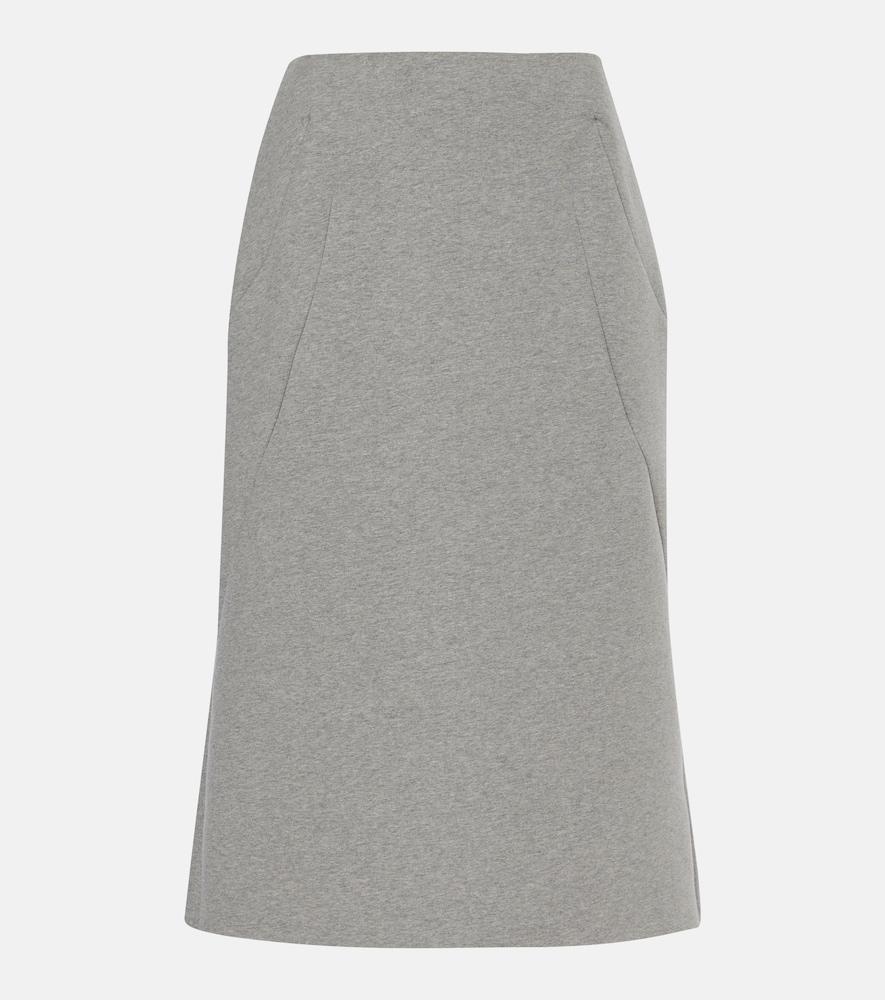 dries van noten cotton-blend midi skirt