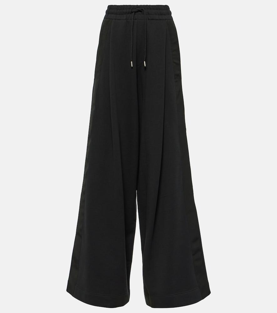 dries van noten cotton jersey wide-leg sweatpants