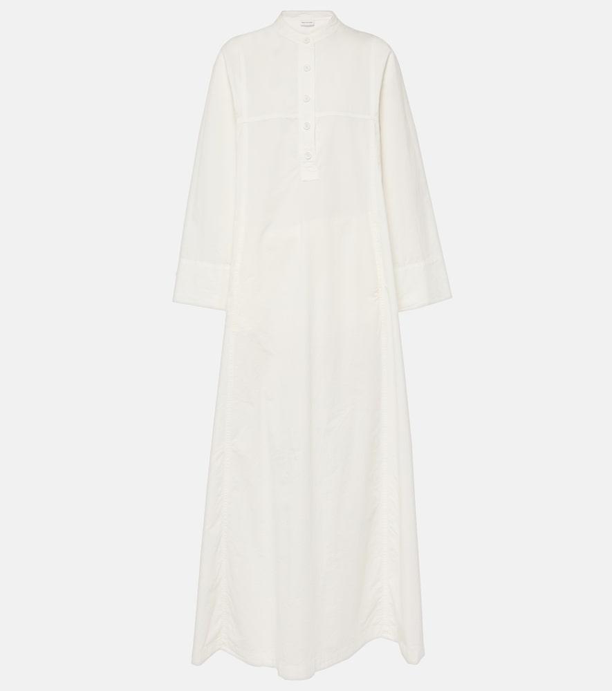 dries van noten cotton poplin maxi dress