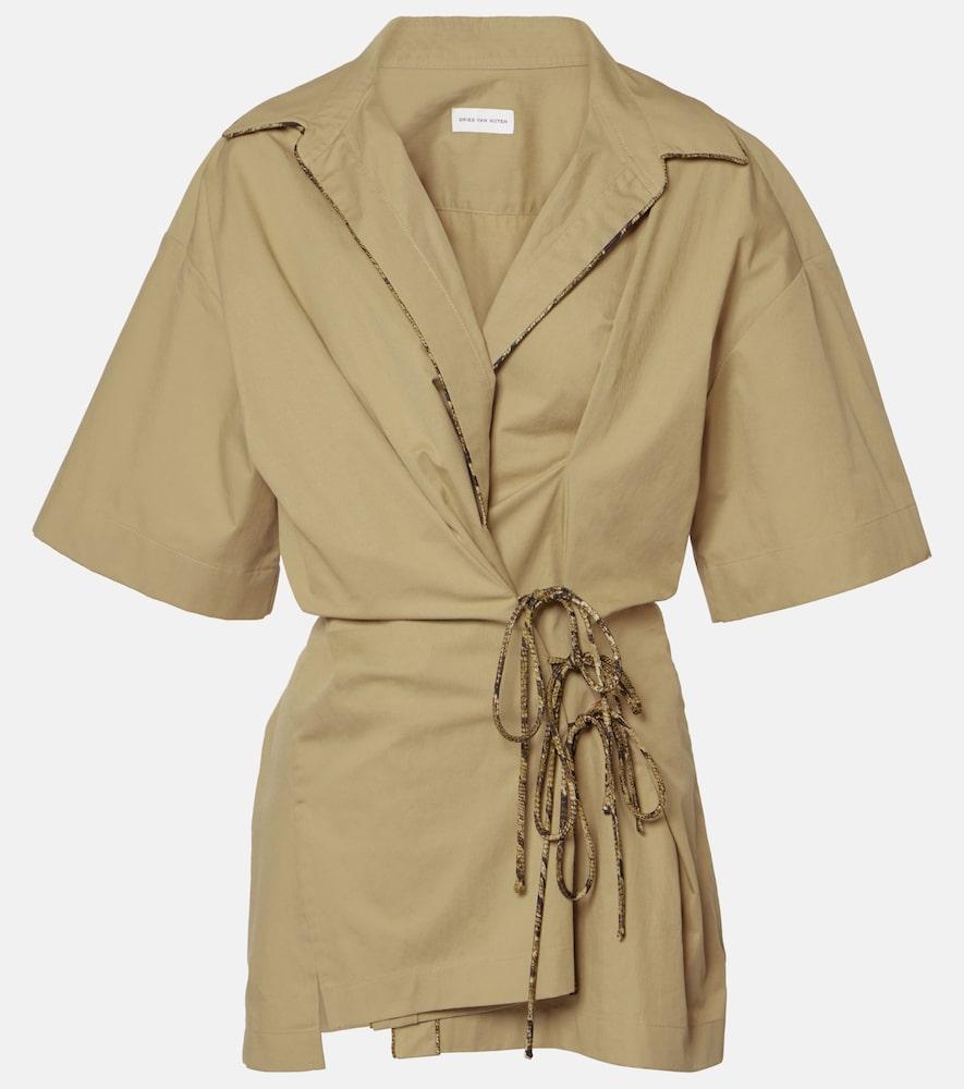 dries van noten cotton twill shirt