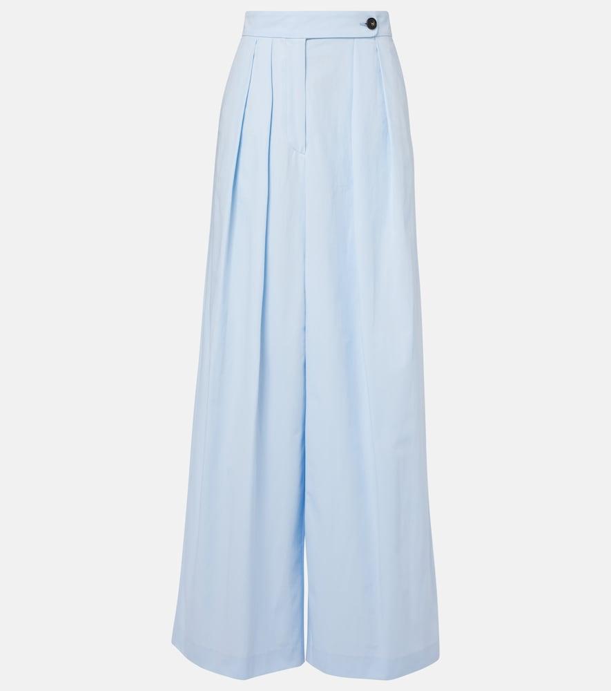 dries van noten cotton wide-leg pants