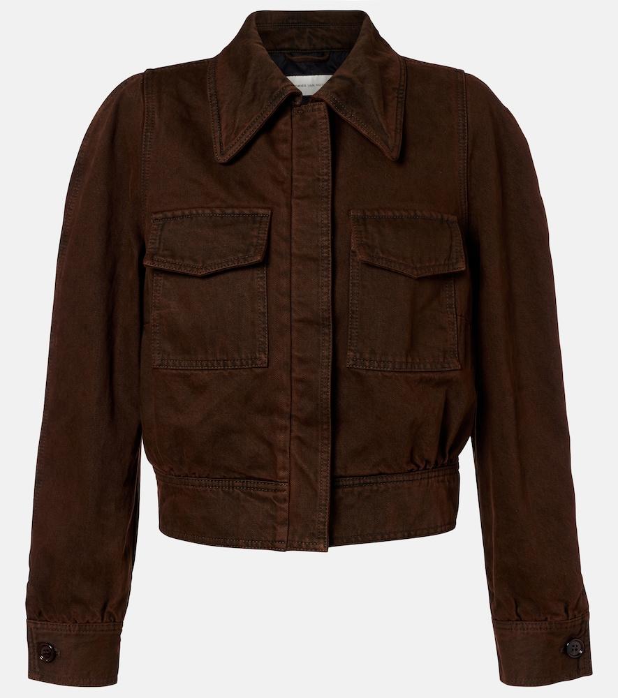 dries van noten cropped denim jacket