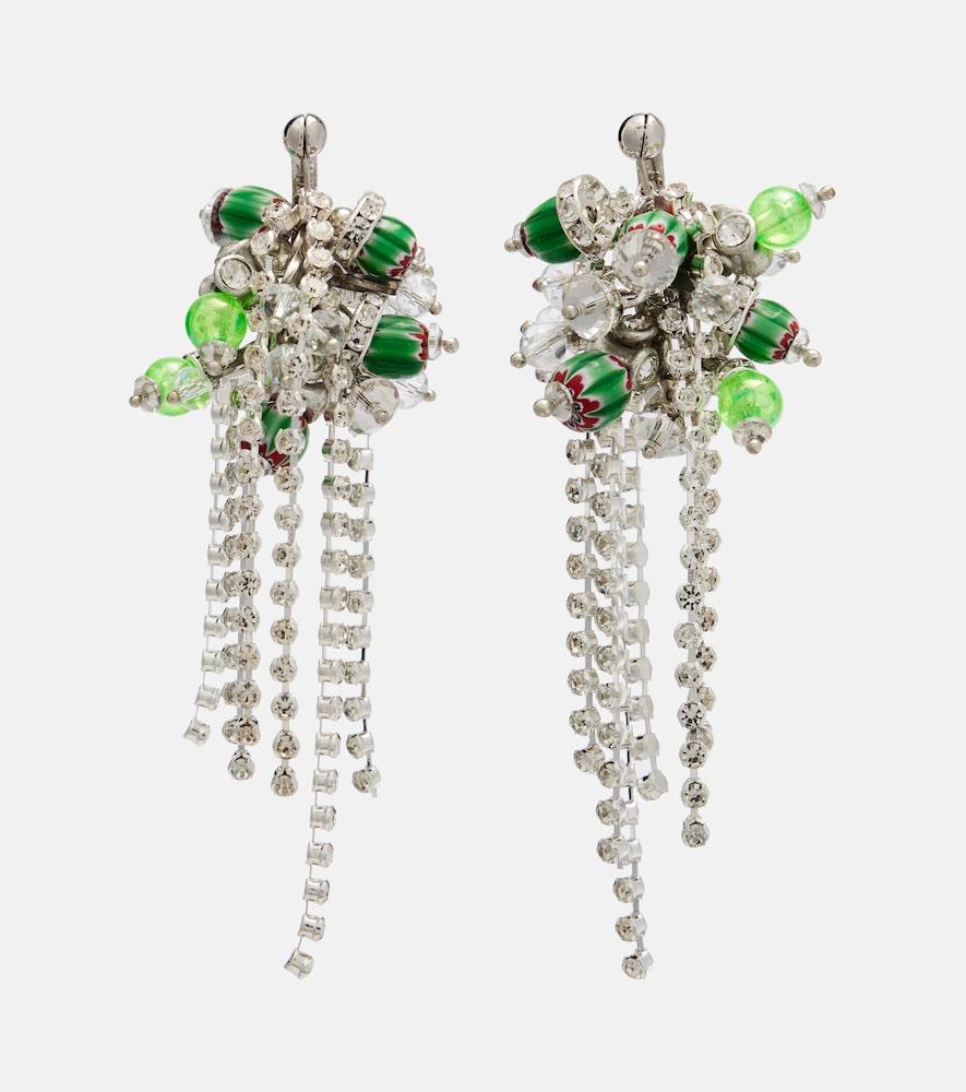 dries van noten crystal-embellished drop earrings