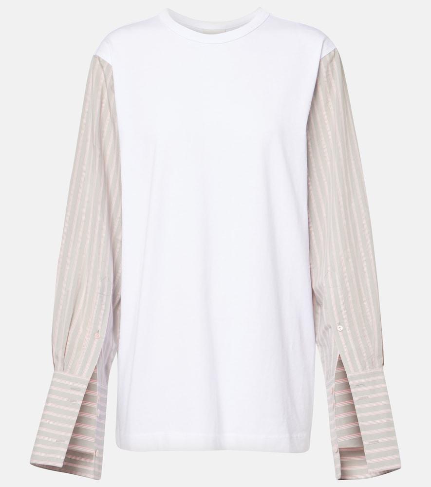 dries van noten deconstructed cotton-blend t-shirt