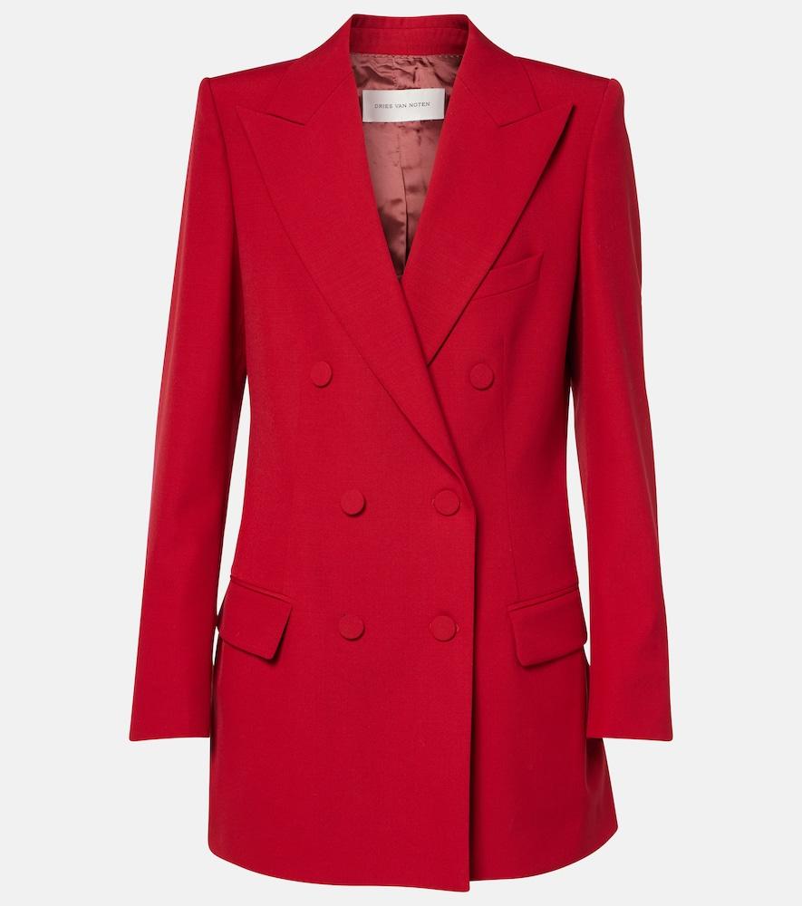dries van noten double-breasted wool blazer