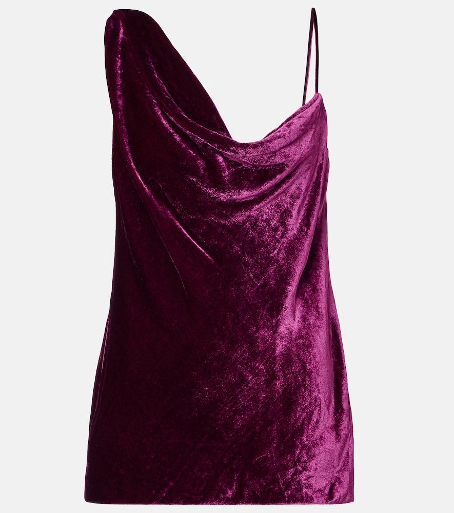 dries van noten draped velvet top