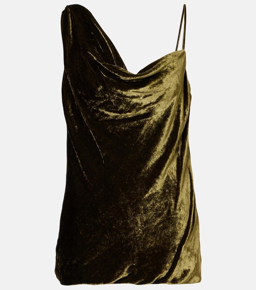 dries van noten draped velvet top