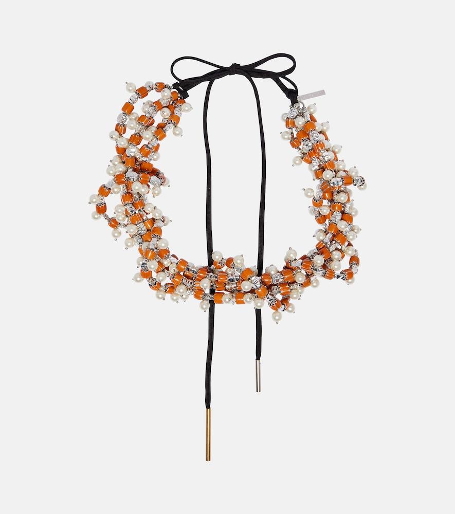 dries van noten embellished beaded necklace