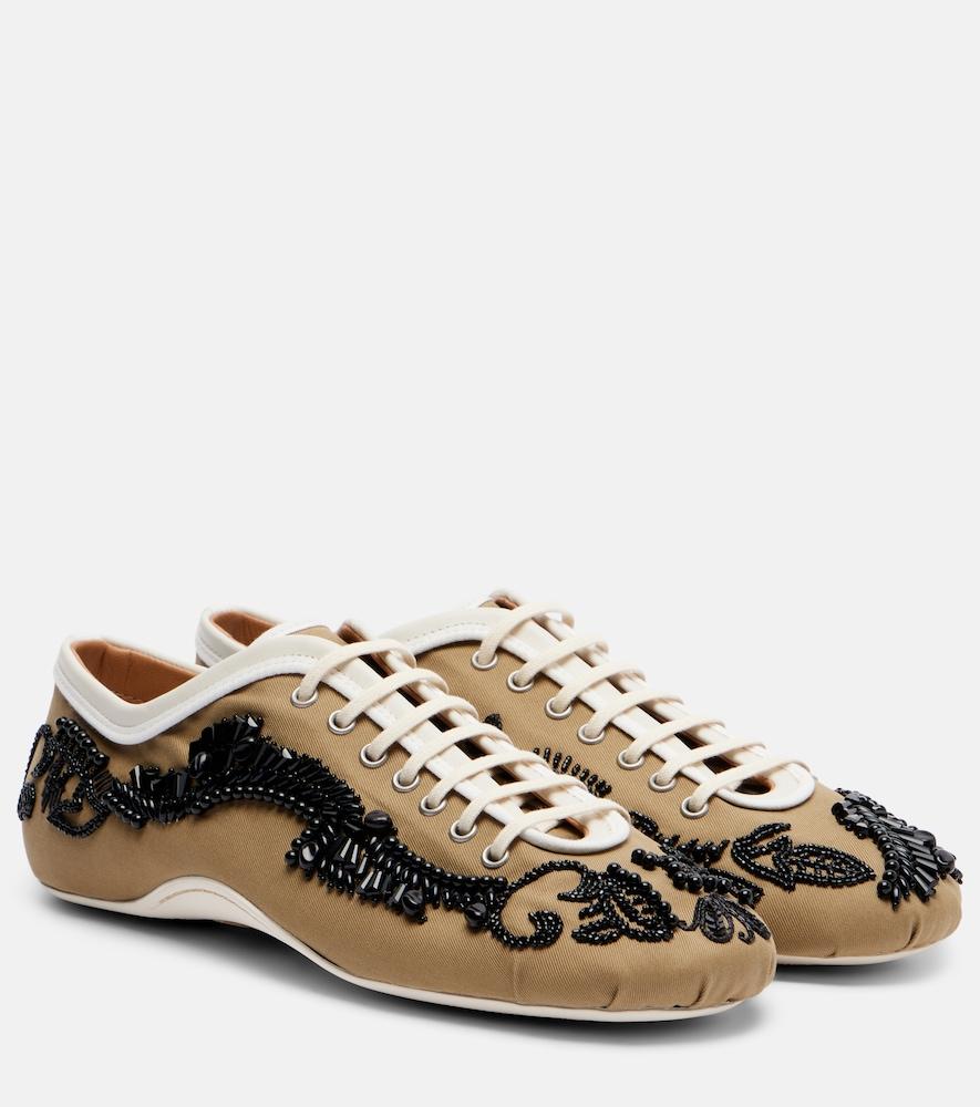 dries van noten embellished canvas sneakers