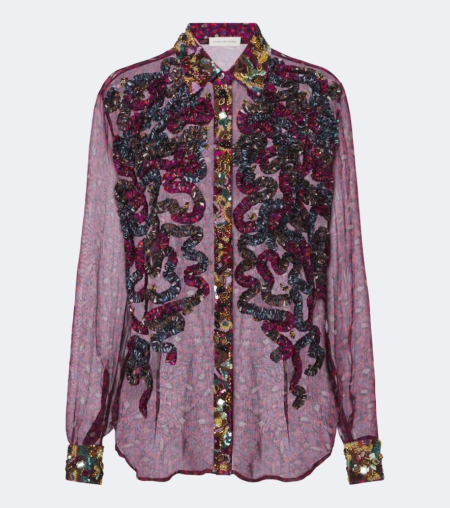 dries van noten embellished embroidered shirt
