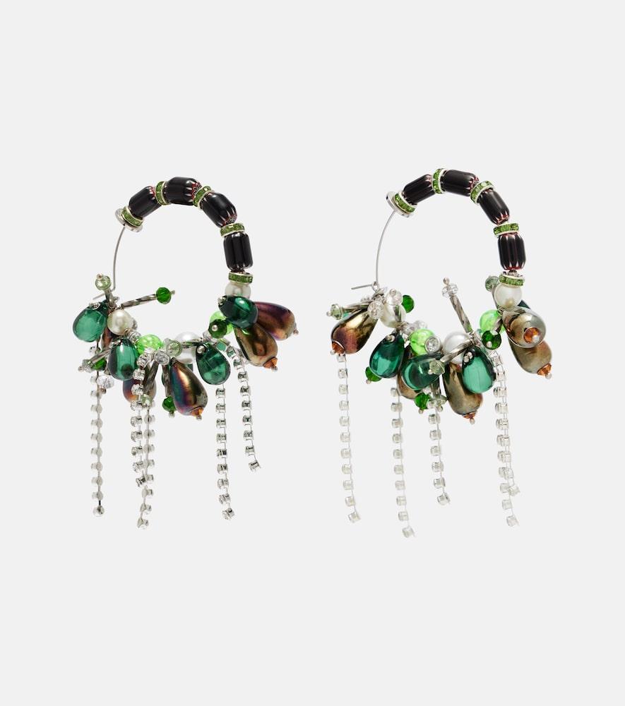dries van noten embellished hoop earrings