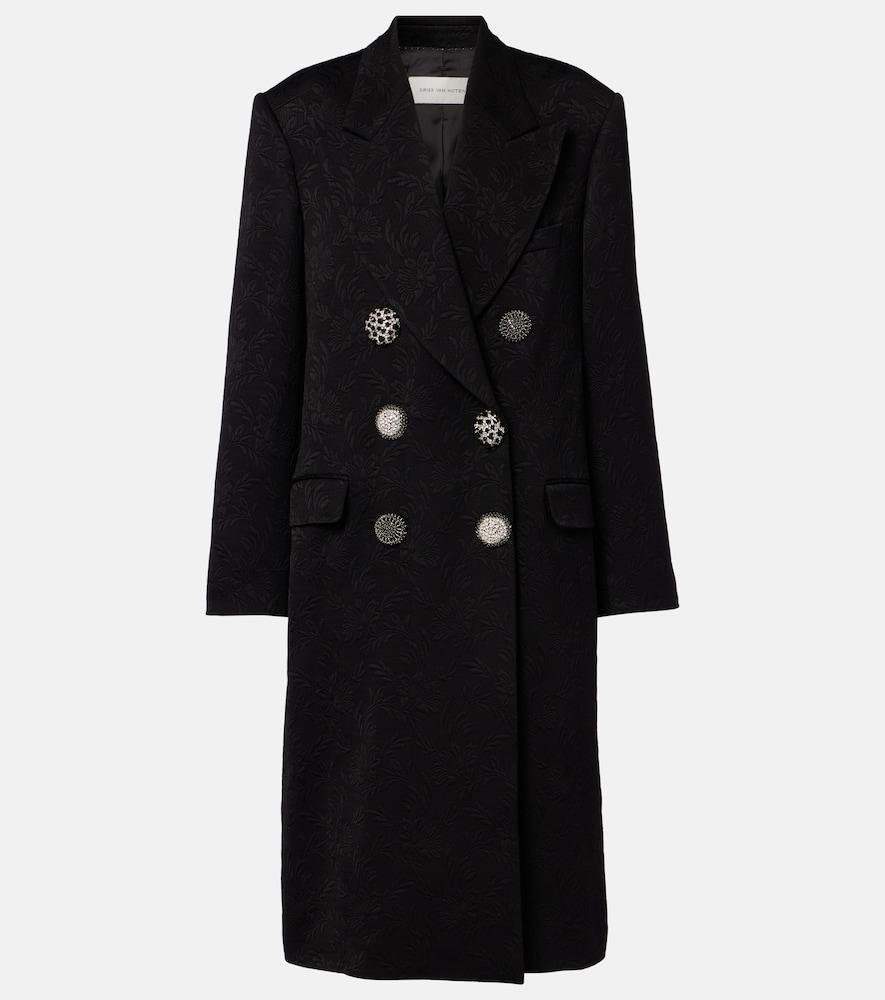 dries van noten embellished jacquard coat