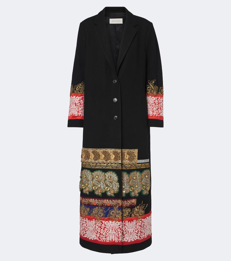 dries van noten embellished wool coat
