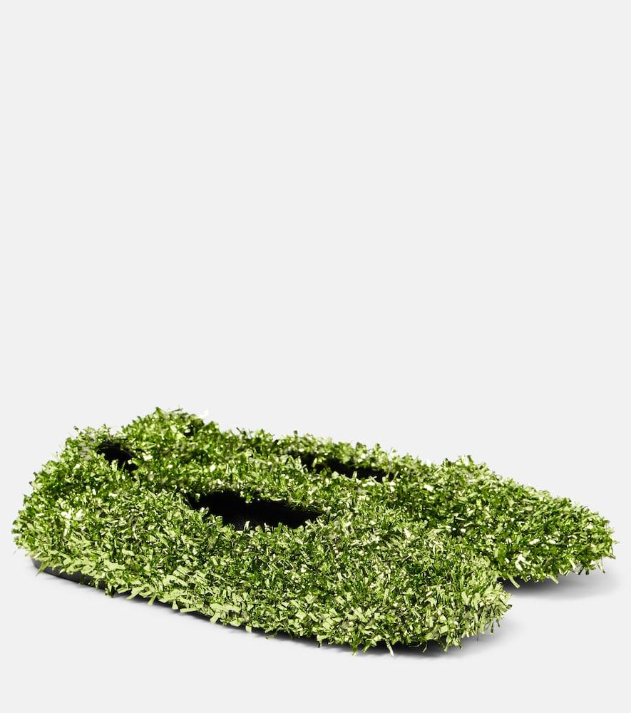 dries van noten glove glitter ballet flats