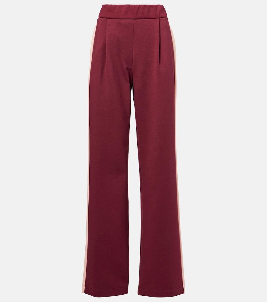 dries van noten high-rise cotton-blend wide-leg pants