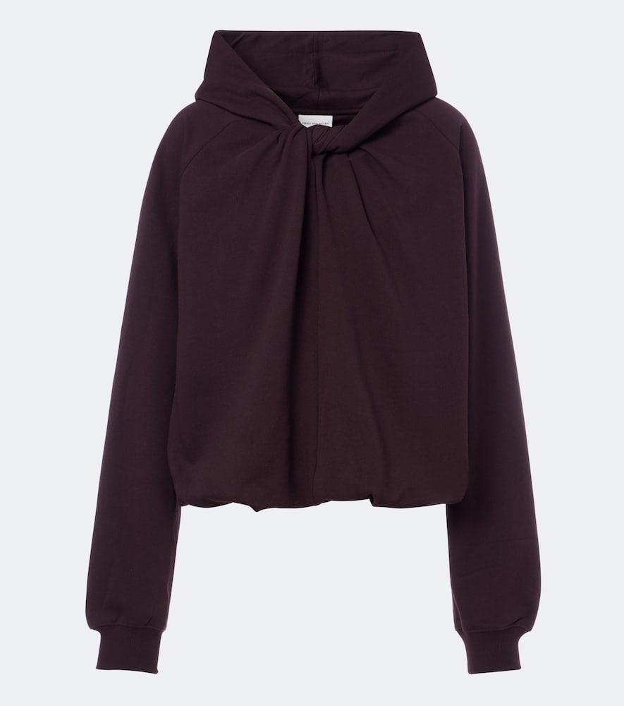 dries van noten hooded cotton jersey sweatshirt