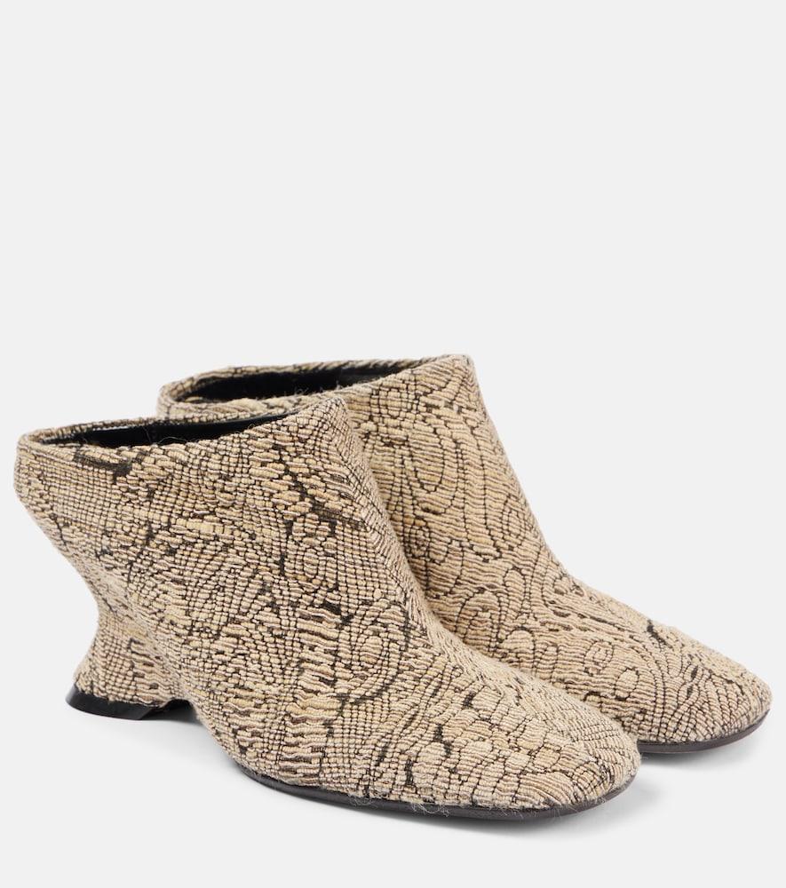 dries van noten jacquard wedge mules