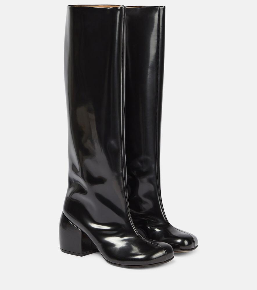 dries van noten leather knee-high boots