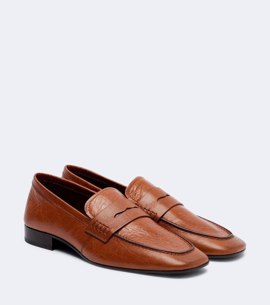 dries van noten leather penny loafers