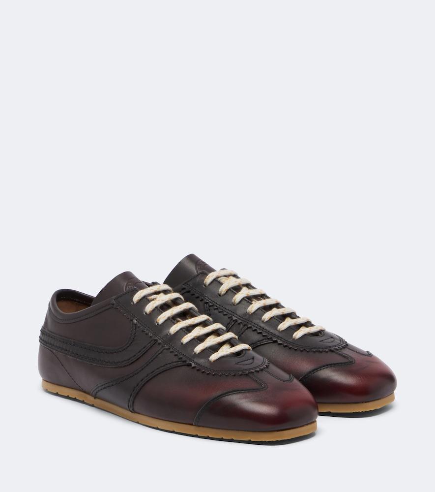 dries van noten leather sneakers