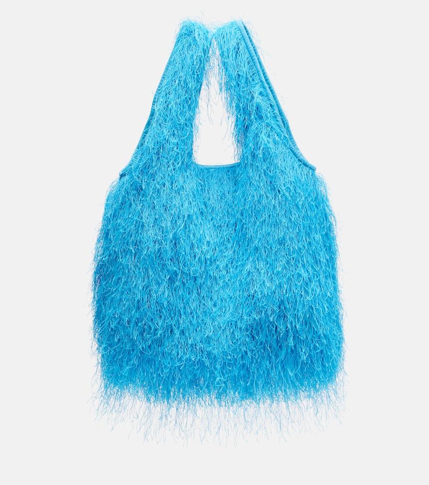 dries van noten marche medium fringed top-handle bag