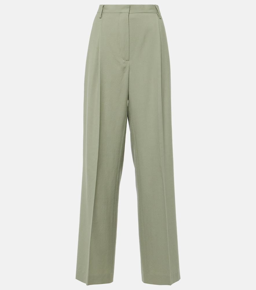 dries van noten mid-rise wool straight pants