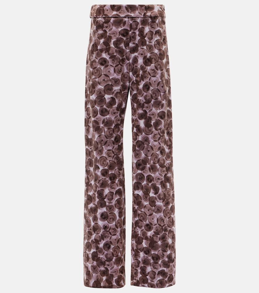 dries van noten pantera cotton-blend straight pants