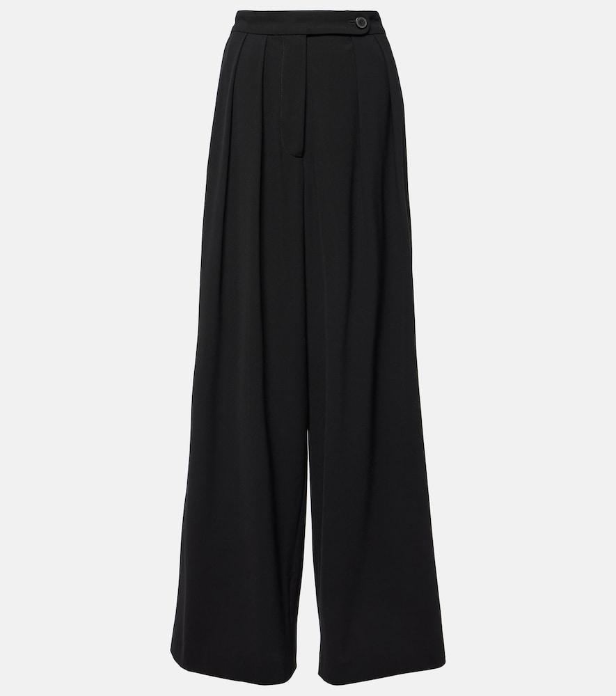 dries van noten pleated wool-blend pants