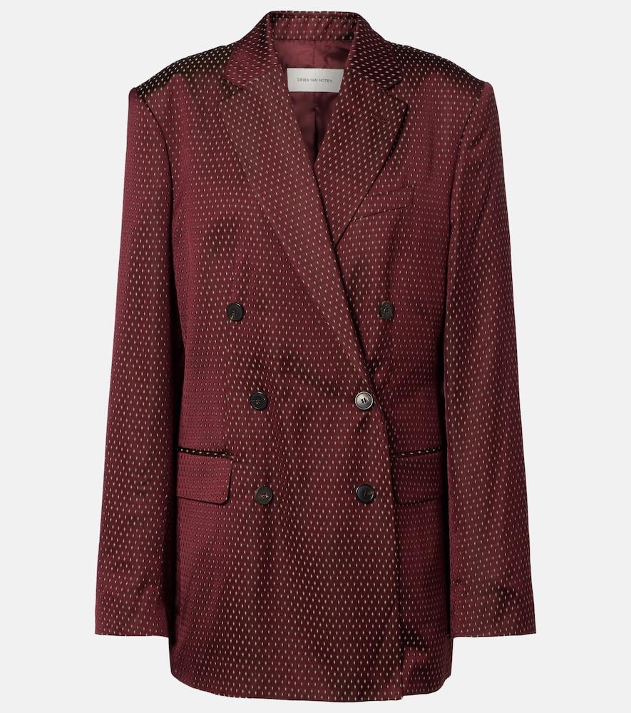 dries van noten polka-dot double-breasted blazer