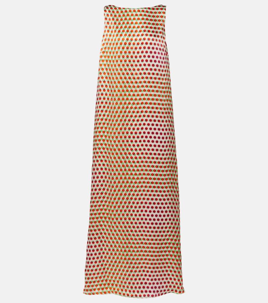 dries van noten polka-dot silk gown