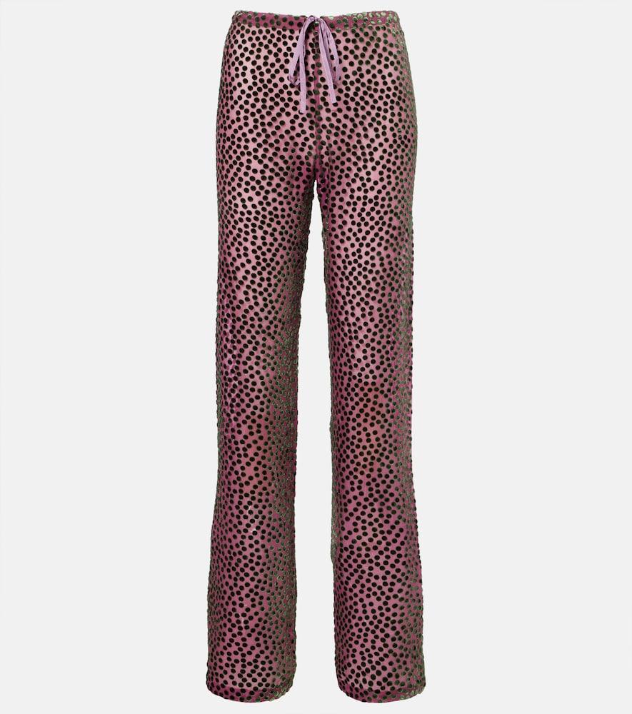 dries van noten polka-dot straight pants