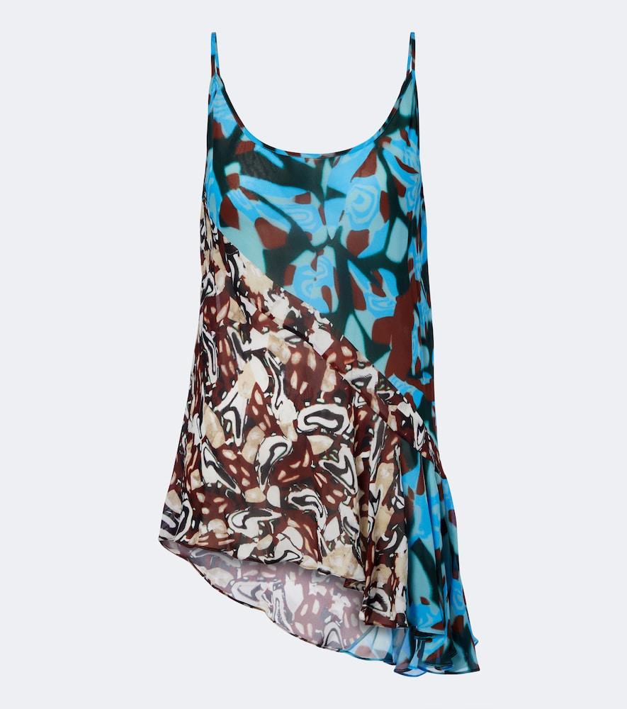 dries van noten printed asymmetric top